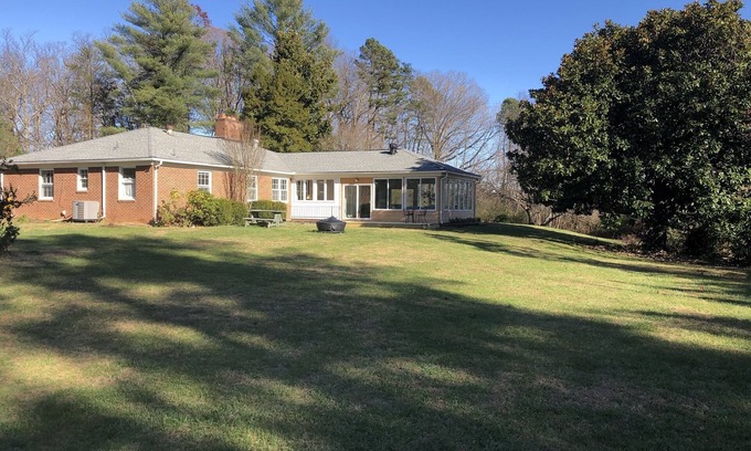 Charlottesville House | Broad Reach Secluded cottage with open living space, sunset deck, big yard