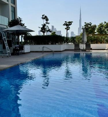 Jadaf Apartment | Burj Khalifa view modern 1BHK with balcony