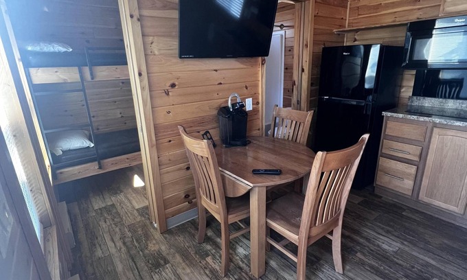 Dickerson Run Cabin | Cabin 4 - Stay like royalty. Sit on your concrete patio overlooking the beautiful Youghiogheny River.