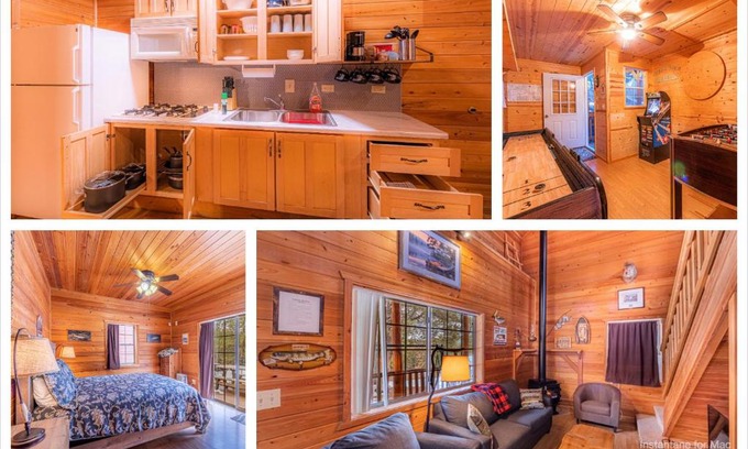Christopher Creek Resort | Cabin #4 The Wolves Den - Pet Friendly- Sleeps 6 - Playground & Game Room