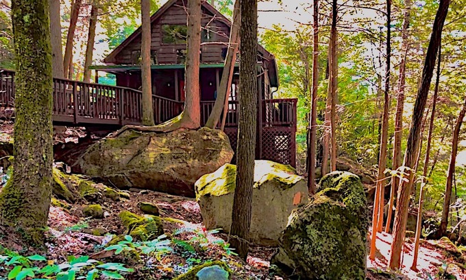 Rogers Cabin | Cabin in the woods with a hot tub and wi-fi