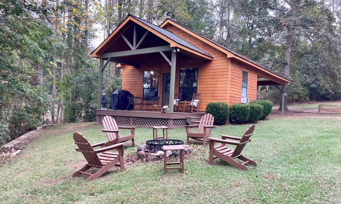 Fort Gaines Cabin | Cabin on water-dock-slip-fishing-amazing sunsets-Book your summer stay-pets YES!