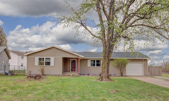Joplin House | Calm Getaway with Garage, Fenced Yard, and Bunk Room