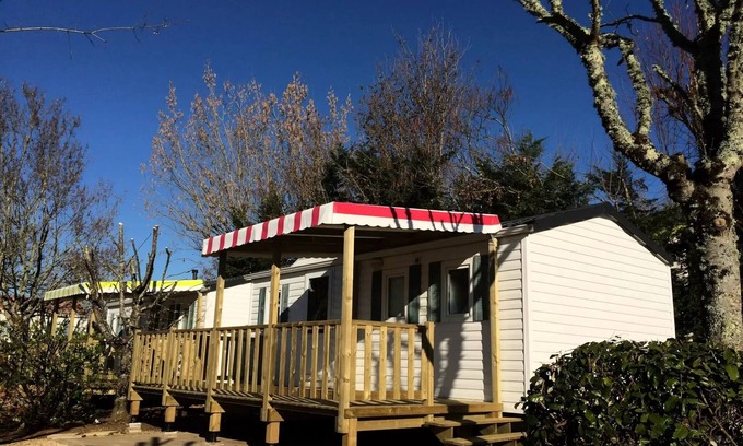 Paunat House | Camping les Poutiroux * - Résidence Mobile Confort terrasse semi-couverte 5 personnes