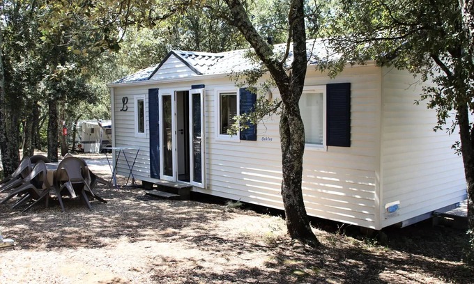 Junas House | Campsite Les Chênes * - MOBILE HOME Comfort - 2 ch - 26.52m2/Oak Green 4 people
