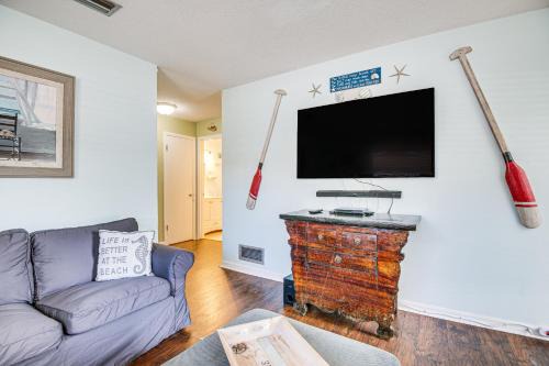 Port Canaveral House | Cape Canaveral Cottage with Hot Tub Walk to Beach
