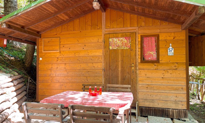 Palazzuolo sul Senio RV Rental | Caravan "Le Sorgenti - Chalet 57" with Mountain View & Private Garden