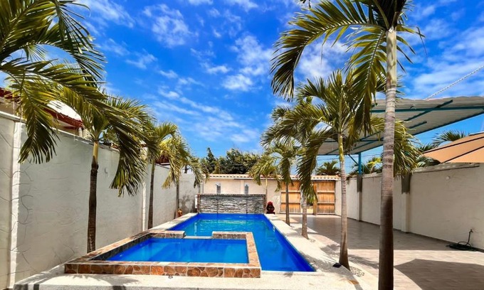 Data de Villamil Villa | Casa Halley #4 con vista al mar y piscina , 2 pisos - Villamil Playas , Data de Villamil