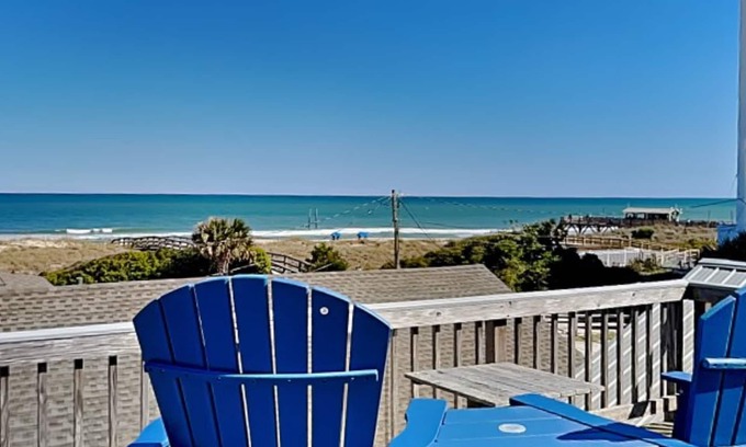 Wilmington Beach House | CB Seabee #2 | Roof Top Deck, Water Views + Pet Friendly!