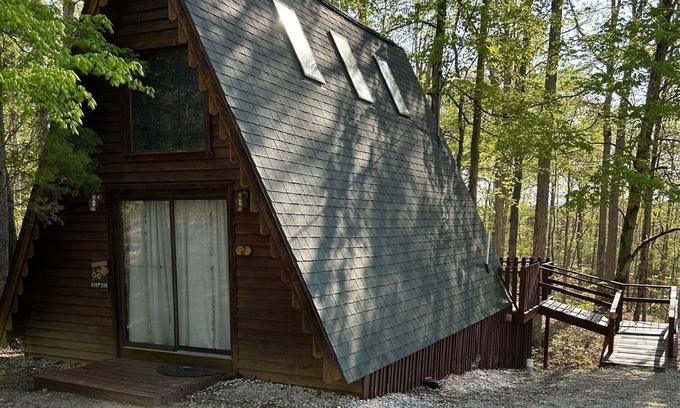 Eckerty Ski Chalet | Cedar A Frame Cabin 2 located on Patoka Lake in Southern Indiana