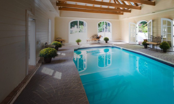 Las Vegas House | Celebrity Estate Next to the Strip! Huge Indoor Heated Pool,Spa,Tropical,Arcade,