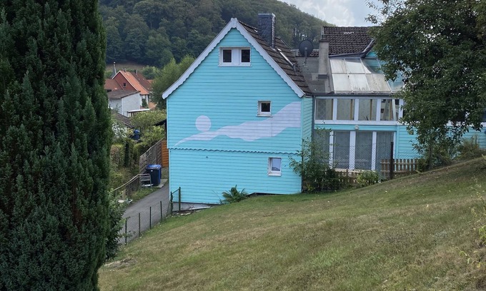 Harz House | Chalet am Bergflüsschen mit Sauna & Riesentrampolin & Waldschwimmbad