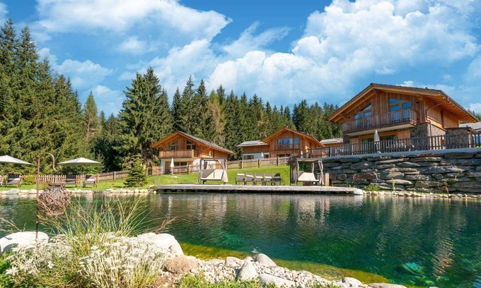 Tamsweg Ski Chalet | Chalet in Wölting with natural swimming pond