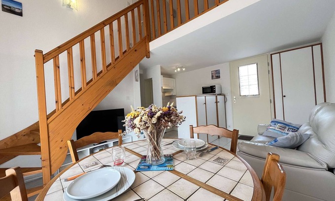 Quartier du Stade House | Charming 3-Room House with Mezzanine, Pool, and Garden near Beach - Châtelaillon-Plage