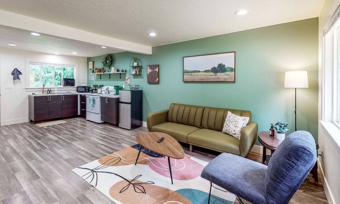 Lewis County Apartment | Charming dog-friendly home with mountain view, kitchenette, & W/D