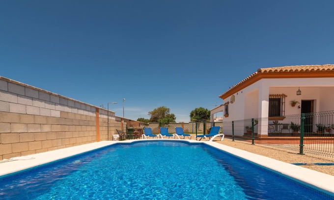 Conil de la Frontera House | Charming Home with Pool, Spacious Terrace, Garden & Wi-Fi; Pets Allowed, Parking Available