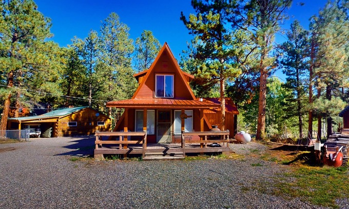 Ponderosa Pines House | Comfy Cabin w/Mountain Views/Free WiFi/Firepit/Washer/Dryer - Near Wolf Creek