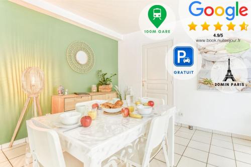 Saint-Cyr-l'Ecole Apartment | Cosy T2 à 100m de la Gare, parking gratuit, WiFi Fibre pour 4 personnes