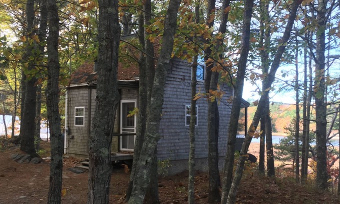 Arrowsic Cottage | Cottage featuring a Screened Porch overlooking the Water