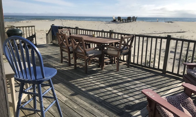Smith Point House | Cottage on the beach in Smith Pt. Ocean, Bay and Sunsets.