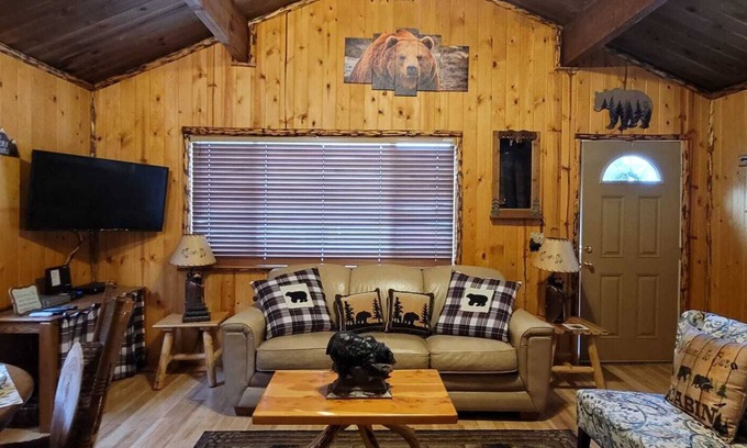 Big Bear City Cabin | Cozy 2-bedroom campground with AC, WiFi in welcoming Big Bear