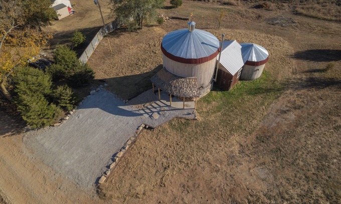 Pineville Cabin | Cozy cabin in charming Pineville with hot tub, 180" movie screen, WiFi, AC