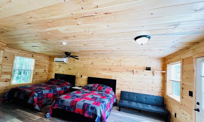 Sangerville Cabin | Cozy cabin located on the Atv & snowmobile trail. Family & Pet Friendly