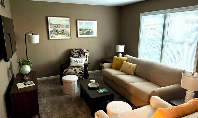 Salina House | Cozy home with privacy fence, fire pit & garage-mins to lovely downtown Salina!