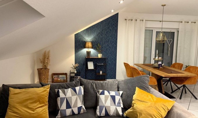 Losheim am See Apartment | Cozy vacation apartment Jolie, bathroom, WC, 2 bedrooms - Gästehaus Jolie Losheim am