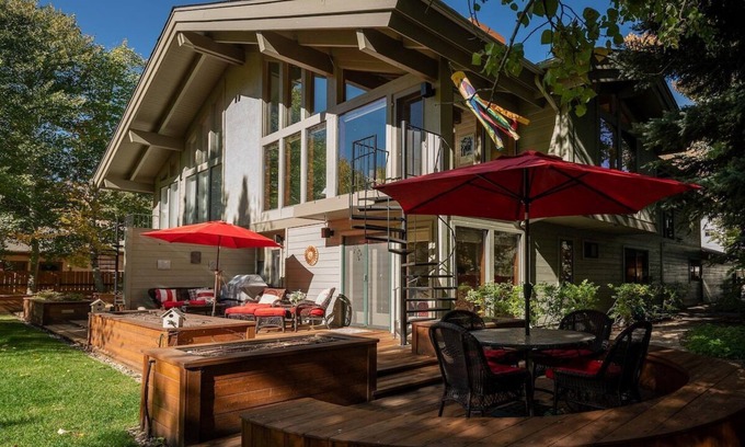 Warm Springs House | Creek Front Duplex | Close to Lifts with Hot Tub