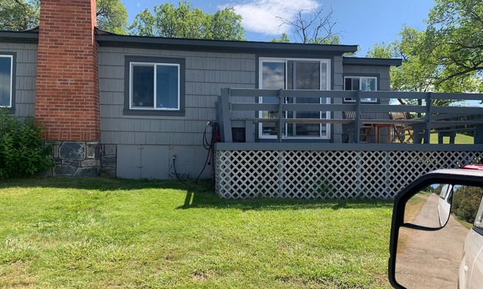 Big Arm Cabin | Cute lakefront cabin with private dock. Pet Friendly