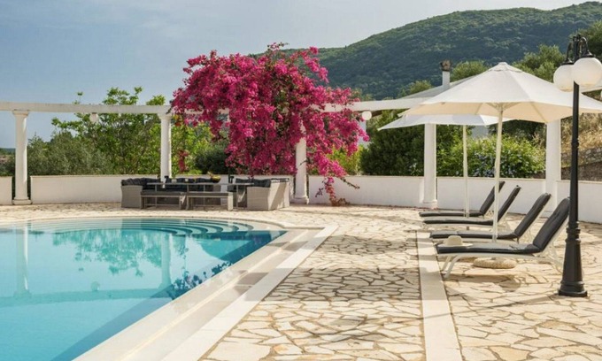 Doukades Villa | Dazzling Corfu Villa | Villa Gwaihir | 7 Bedrooms | Spacious Sun Terrace Fitted.