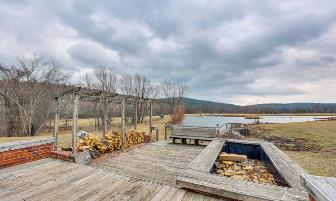 Hodgen Cabin | Deck & Views: Spacious ‘Lake House’ Escape