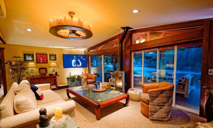 Deer Harbor House | Deer Harbor Orcas WA Waterfront estate, dock, 3 bldg, spa, greenhouses.Tiki room