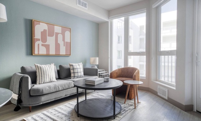Central District Apartment | Deluxe Fremont 1BR w/Roof Deck, Pool & Spa, near TJ & WF, by Blueground