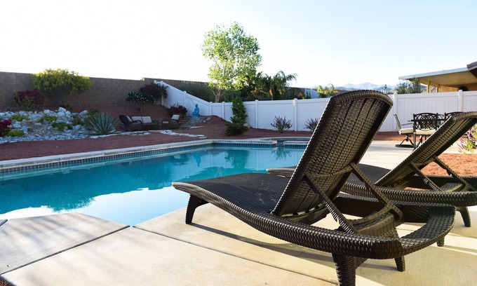 Desert Hot Springs House | Desert Oasis with Pool, Mountain Views & Golf (ideal for long stays)