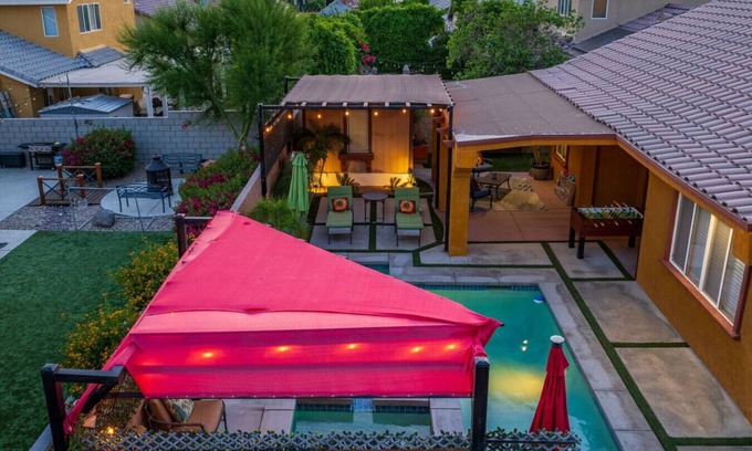 Coachella House | Desert SunFlower walking polo ground CoachellaFest
