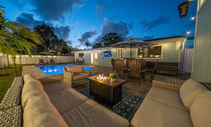 Boynton Beach House | Dip n' Sip Oasis: Heated pool, close to the beach & Atlantic ave!