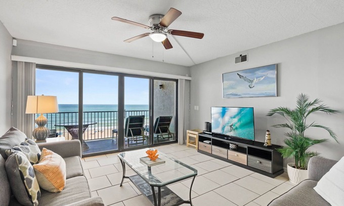 Cocoa Beach Condo | Direct Ocean Front Condo Steps to the Beach with Heated pool, Hot tub and Tennis Court!