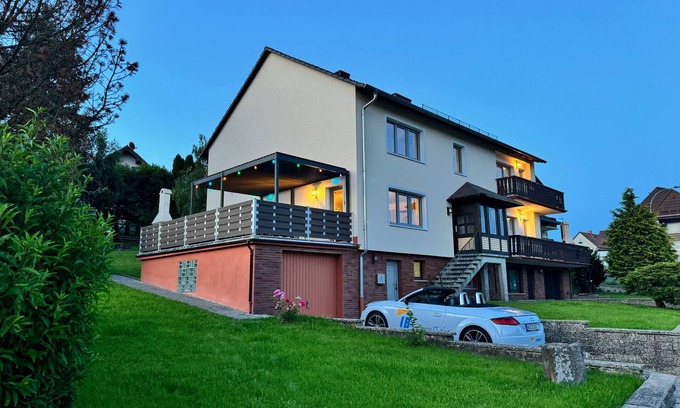 Rixfeld House | Directly on the Vulkanradweg Spacious Holiday Home Taufstein 1 to 6 People