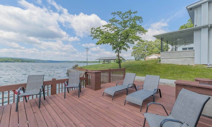 New River House | Dock Holiday on Claytor Lake: waterfront patio, 3 docks, cozy living, and fun lake activities!