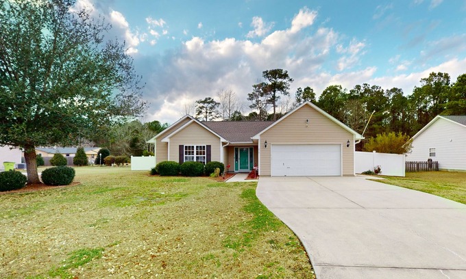 Swansboro House | Dog-friendly home near downtown with fenced yard, patio, & fireplace