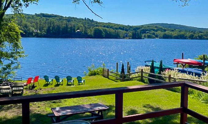 Castleton House | Dog-friendly lakefront oasis with scenic patio & firepit - near skiing & golf