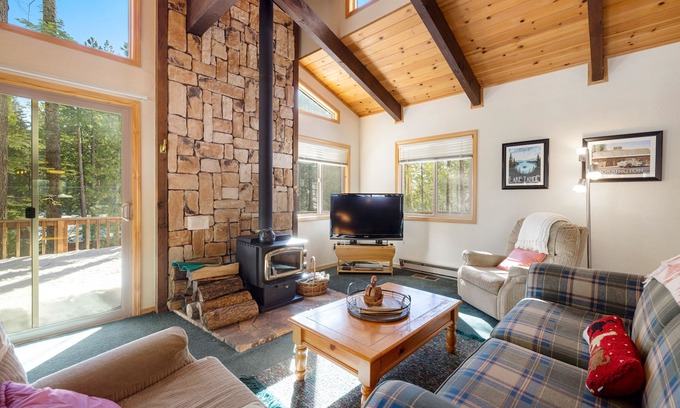 Arnold Cabin | Dog-friendly mountain retreat with deck, woodstove & secluded location