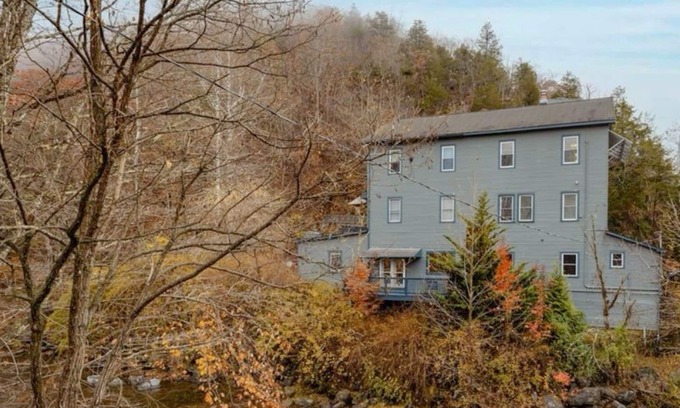 McDowell House | Dog-friendly, riverfront home with games galore, pool, & mountain view