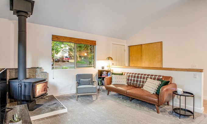 Sudden Valley House | Dog-Friendly Rustic Home w/Deck, Gas Grill, Wood Stove, Fast WiFi, & Partial A/C
