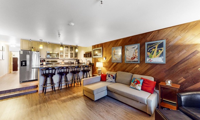 Alyeska Condo | Dog-friendly ski-in/out condo at the base of Mt. Alyeska with open layout & W/D