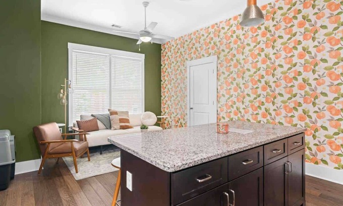 Dixon Park Apartment | Downtown at The Peach House Dogs Welcome Fully Fenced Yard and Off-street Parki