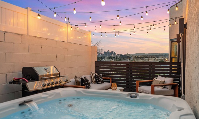 Monterey Park House | Downtown LA views+Hot tub+ Designer Home!