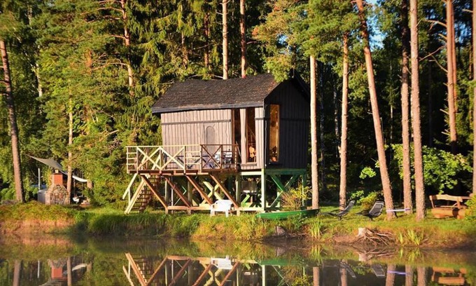 Pedvale House | Dragon house in the tree! Jacuzzi, Sauna ,Cinema,Heated